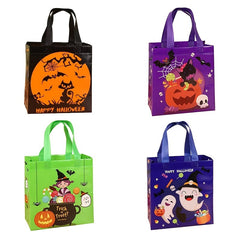 4pcs Halloween Gift Bag Set Non-woven Trick Or Treat Candy Tote Bag