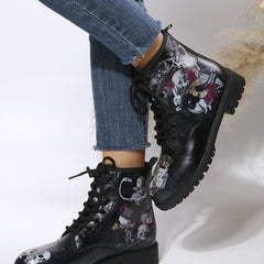 Women's Round Toe Platform Ankle Boots