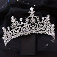 Rhinestone Crystal Crown Queen Tiara Headband Wedding Bridal Hair Accessories