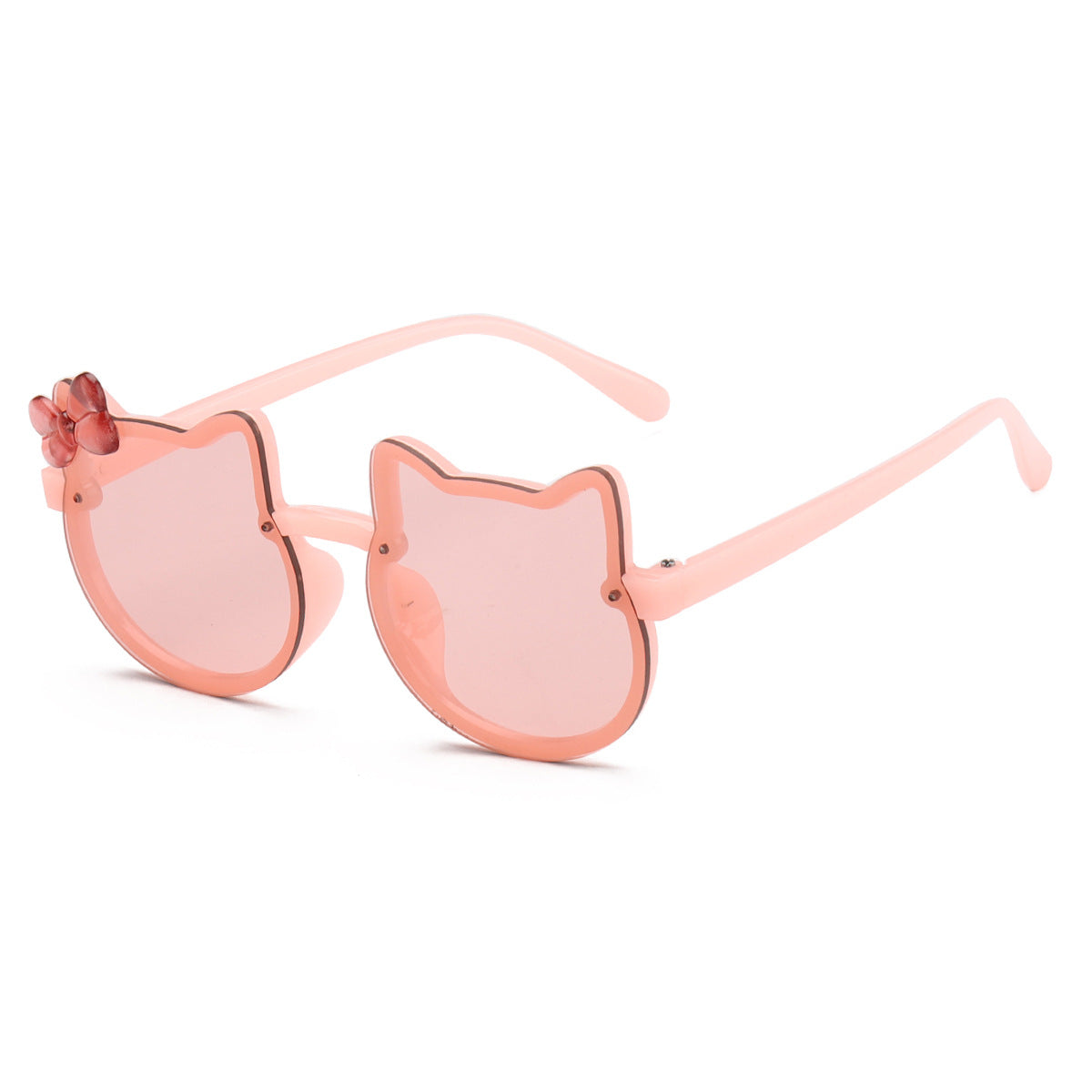 Girls Cat Bow Sunglasses UV Protection Sunshade Glasses