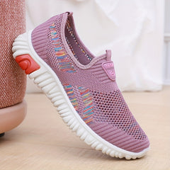 Women's Knitted Sock Shoes Low Top Slip On Casual Gym Walking Sneakers
