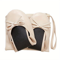 Women's Bowknot Ballet Flats Soft Sole Dance Shoes