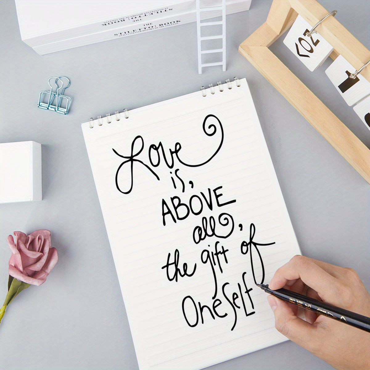 4pcs Hand Lettering Pens Set Waterproof Brush Markers for Calligraphy & Art