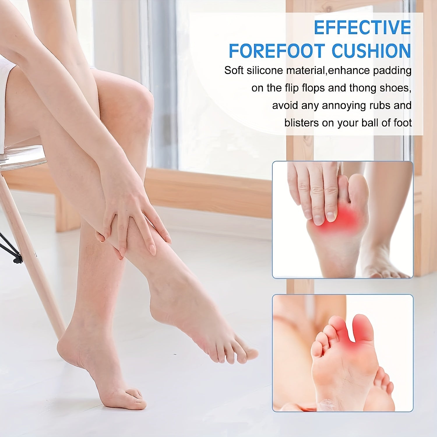 2pairs Soft Toe Protectors Thong Sandals
