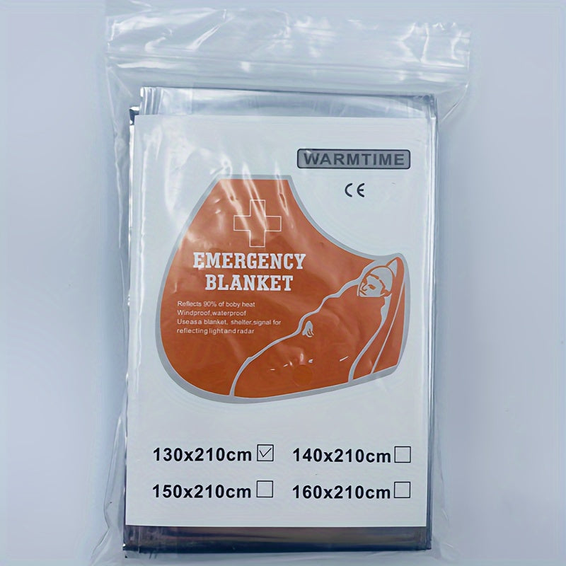 5pcs Outdoor Survival Insulation Blanket Emergency Sunscreen Blanket
