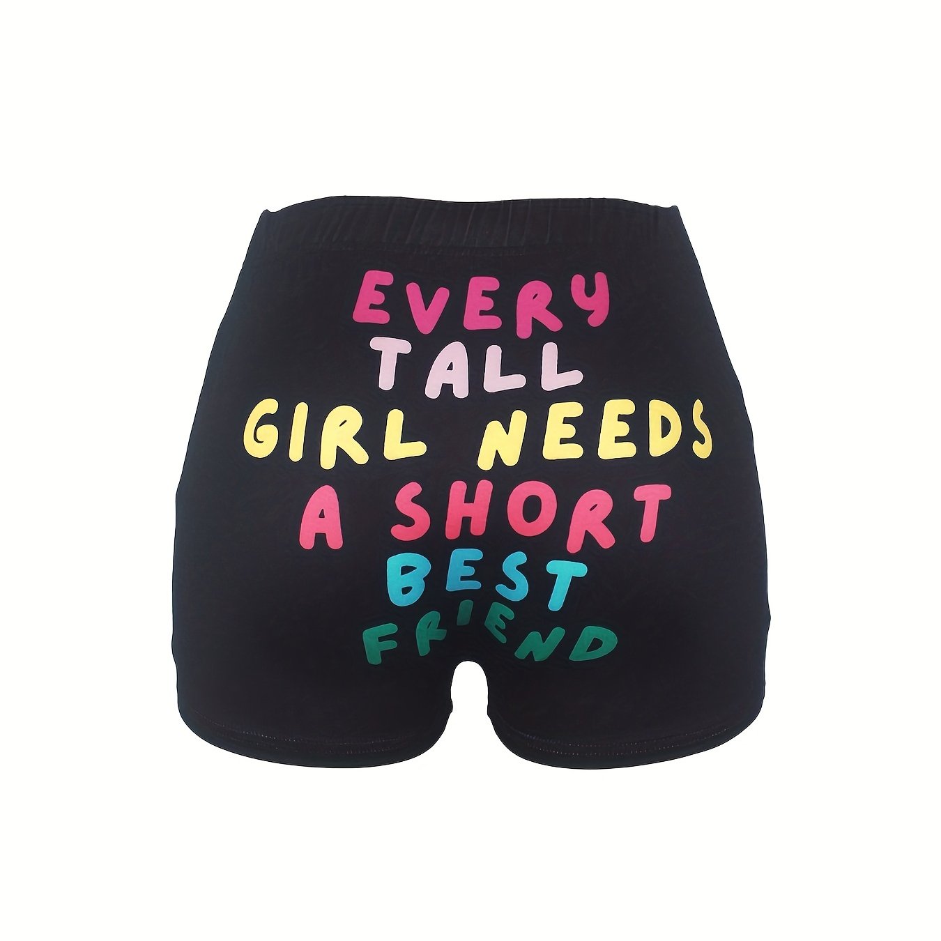 Skinny Shorts Casual Elastic Waist Shorts Women's Clothing