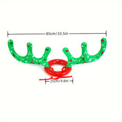 Christmas Inflatable Antler Collar with 4 Rings Party Throwing Toys