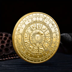 1pc Tarot Wish Coin Zodiac Lucky Coin Christmas Halloween Year's Gift