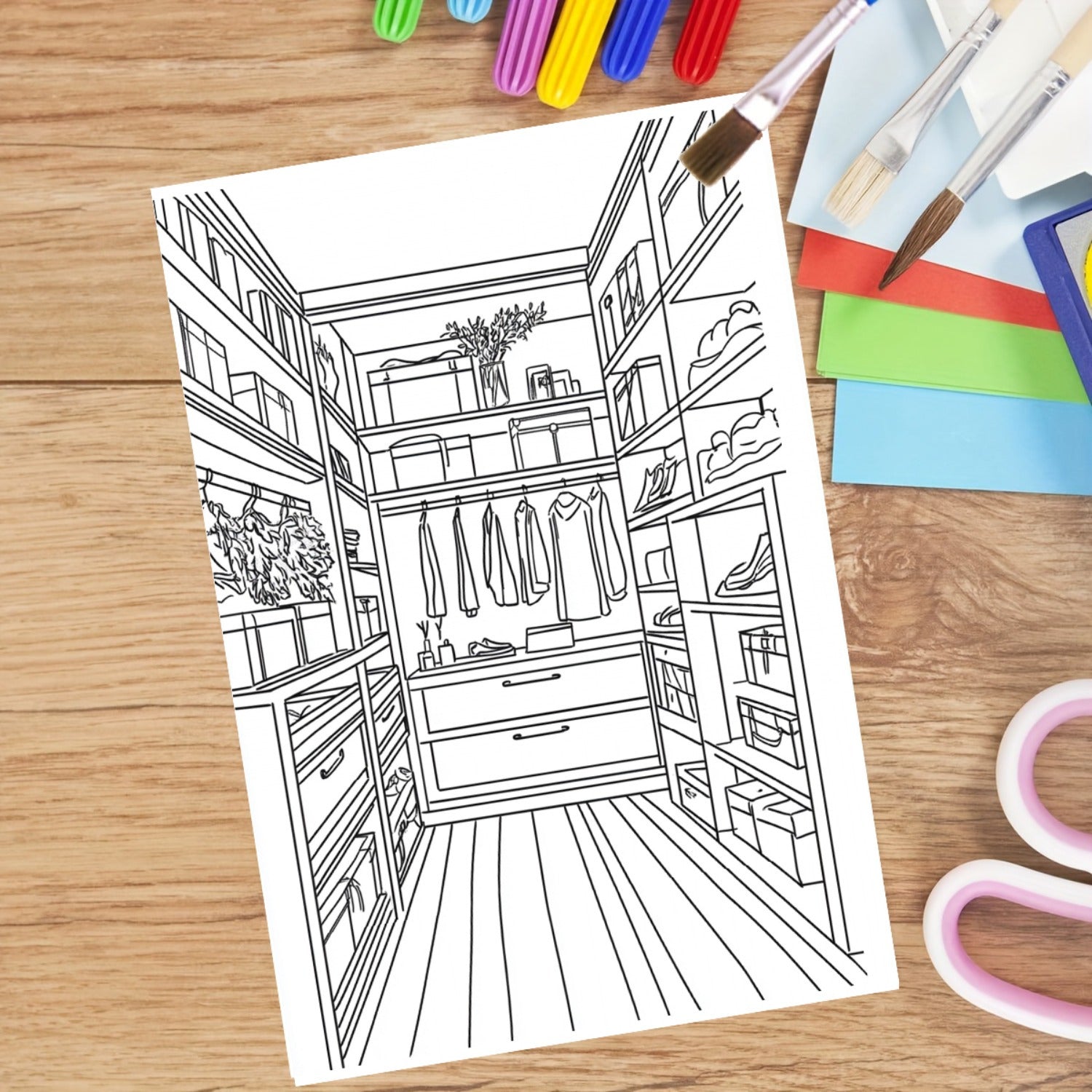Beauty Supply Coloring Book Watercolor Paper Cozy Coloring