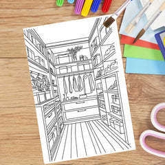 Beauty Supply Coloring Book Watercolor Paper Cozy Coloring