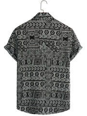 Men's Boho Style Short Sleeve Shirt for Spring/Summer