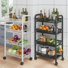 Mesh Rolling Utility Cart - Storage Organization Solution