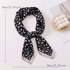 Leopard Print Bandana Vintage Silk Headscarf