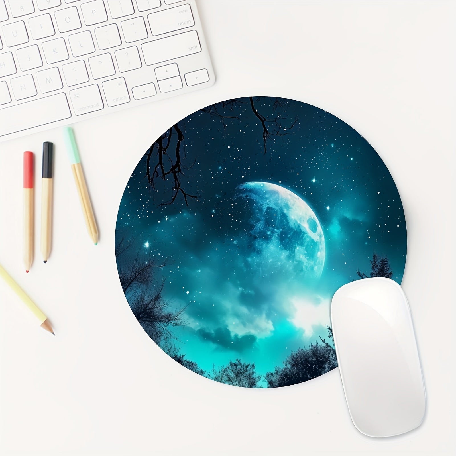 Fantasy Forest Print Mouse Pad Soft Durable Non-slip for Desktops & Laptops