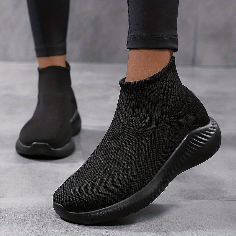 Women's Breathable Running Shoes with Thick Bottom - Slip On