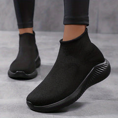 Women's Breathable Running Shoes with Thick Bottom - Slip On