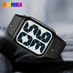 Square Large Dial Kids Sports Waterproof Watch