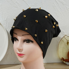 Stud Rivet Winter Beanie Cap Unisex Punk Rock Hiphop Skull Hats