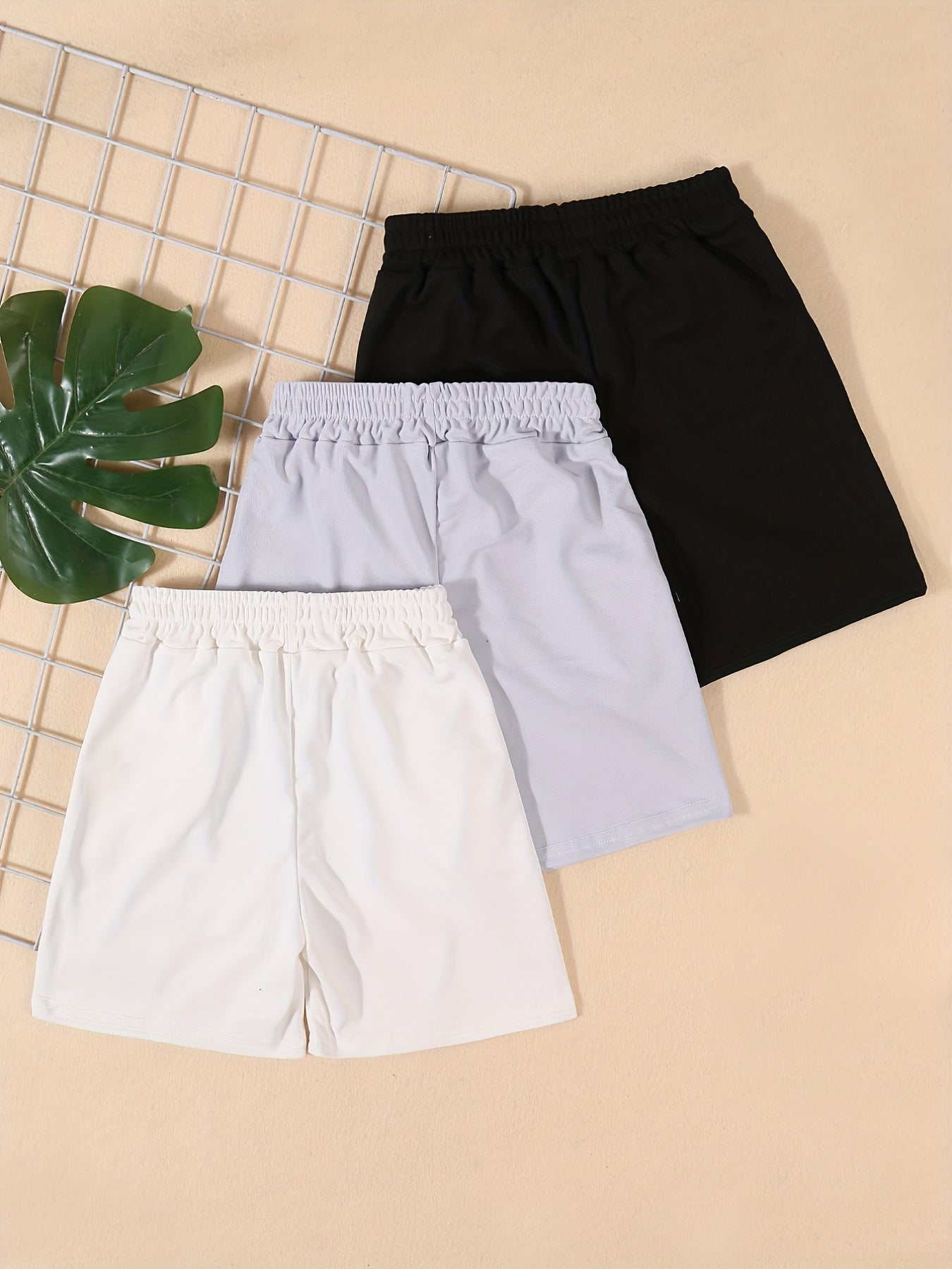 3pcs Boys KISS YOUSELF Shorts Casual Soft Breathable Summer Kids Clothes