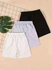 3pcs Boys KISS YOUSELF Shorts Casual Soft Breathable Summer Kids Clothes