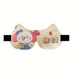 3D Blackout Sleep Eye Mask Cat Ear Print Eye Protection Blindfold