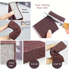 8pcs Sanding Sponges Metal Wood Polishing Kitchen Grill Cleaning Tools