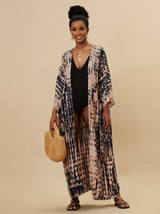 Tie Dye Long Sleeve Boho Cover Up Robe