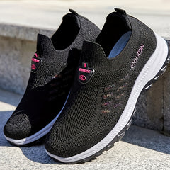 Women's Breathable Knit Chunky Slip On Sneakers
