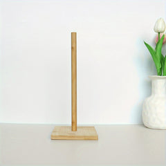 Bamboo Kitchen Paper Towel Holder Lazy Rag Storage Shelf