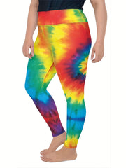 Tie Dye Wide Waist High Stretch Leggings