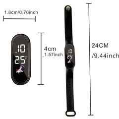 3pcs Astronaut Series Electronic Watch Set Digital Bracelet Durable TPU Strap