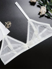 2pcs Lace Mesh Wireless Bras Unlined Bra