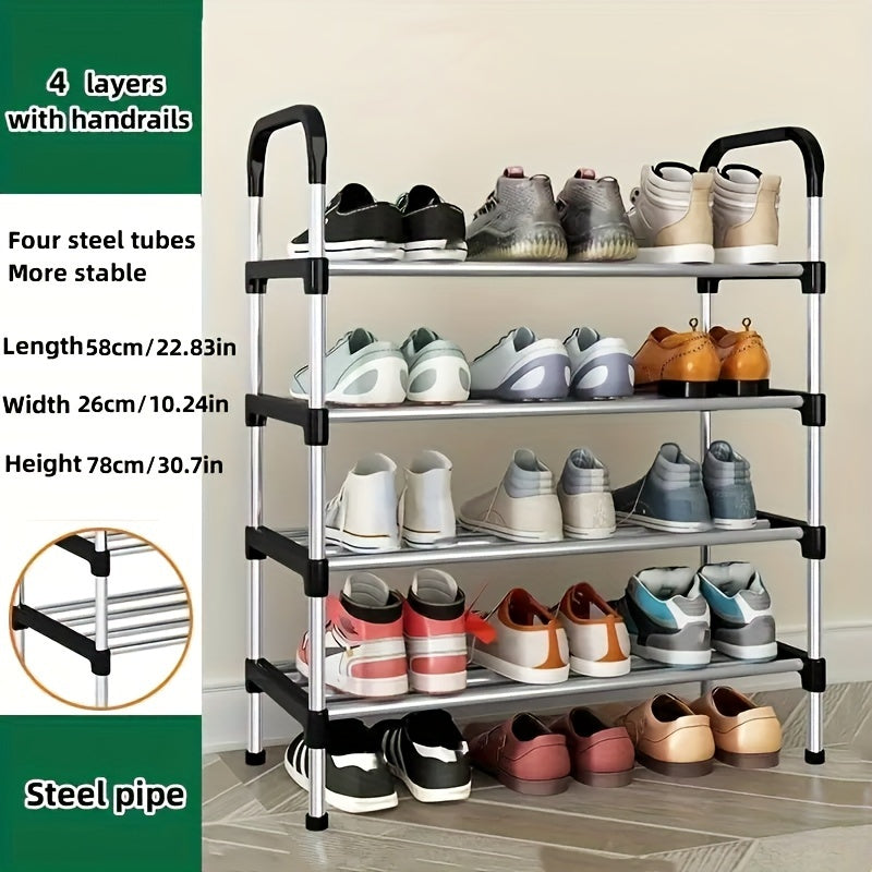1pc Shoes Storage Rack Standing Shoes Rack Easy Assembled Shoes Storage Shelf
