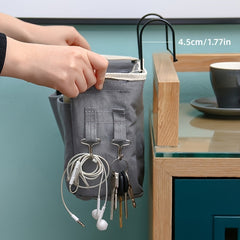 Canvas Bedside Storage Hanging Bag - Cotton Linen Fabric Home Decor Gift