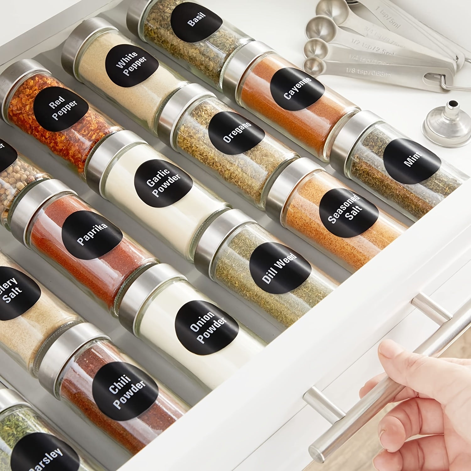 Chalkboard Spice Jar Labels Set - Kitchen Organization and Storage