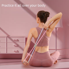 8 Shaped Yoga Resistance Band for Women Back Exercise Stretching Elastic Band