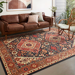 Vintage Boho Shaggy Rug 90in Non Slip Living Room Carpet