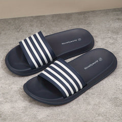 Striped Soft Sole Slides Casual Open Toe Shoes Lightweight Indoor Bathroom Shoes