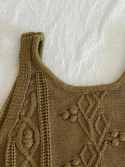 Baby Girl's Knitted Crop Top & Casual Blouse Set