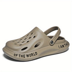 Men's Alphabet Lightweight Clogs Non Slip Garden Shoes Summer
