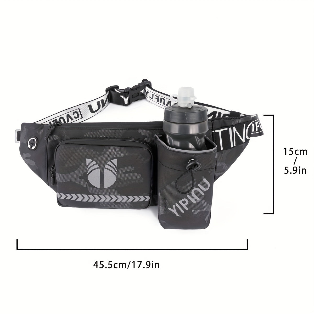 Water Bottle Storage Waist Bag for Sports Running & Mountaineering