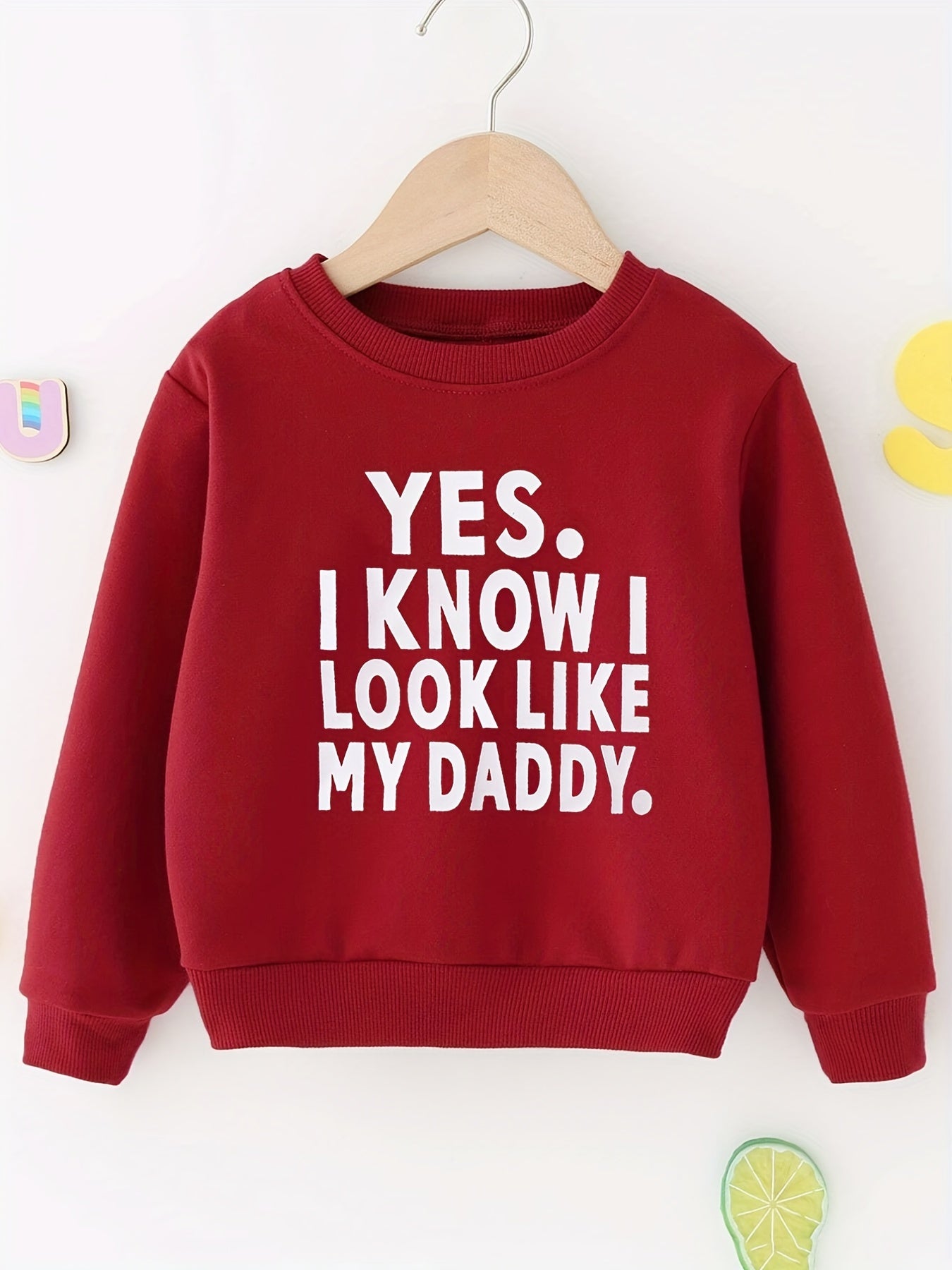 Kids Long Sleeve Sweatshirt Daddy's Look-alike
