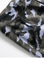 Camouflage Pattern Pocket Jeans Men s Casual Stretch Street Style Denim