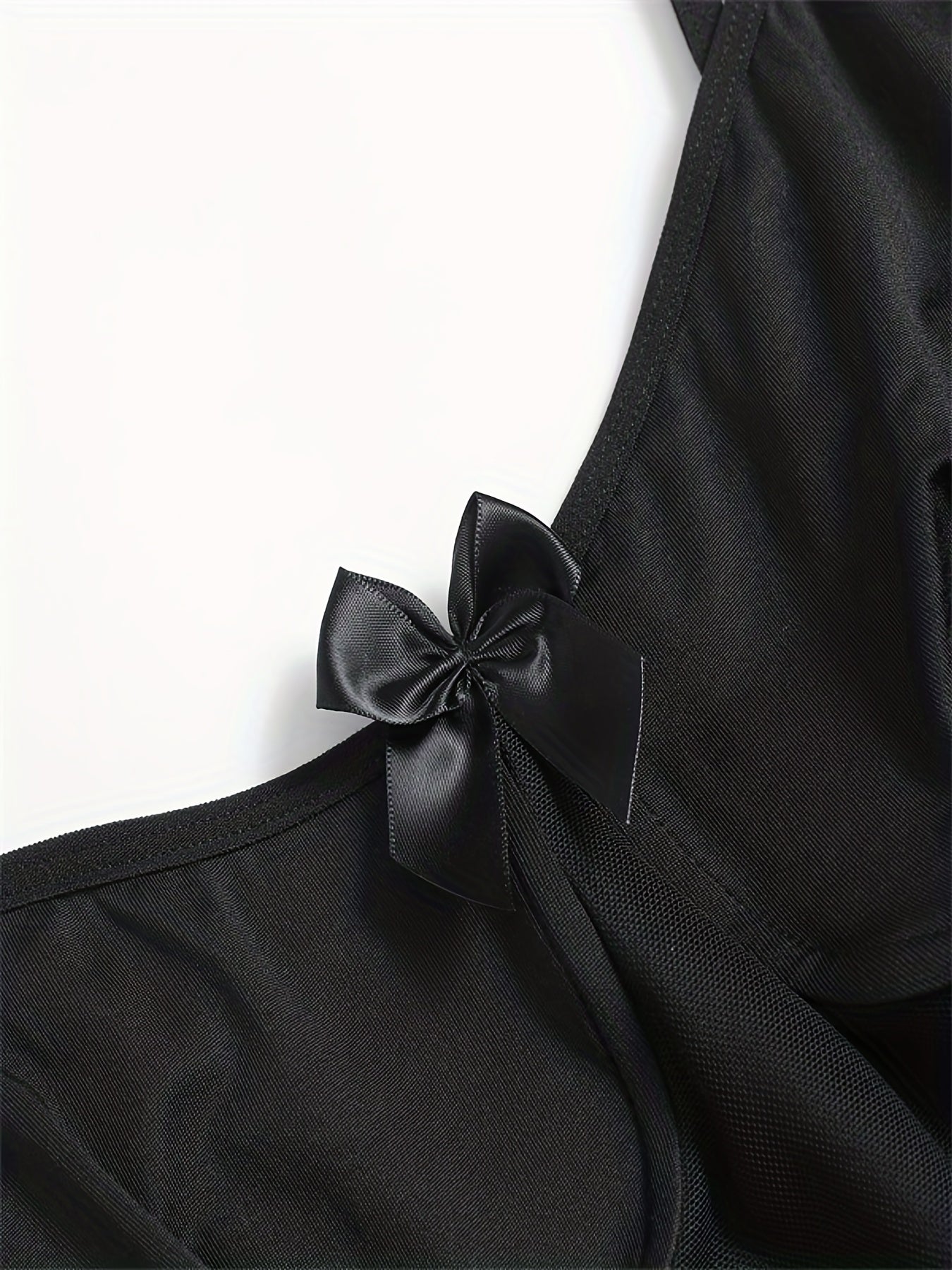 Mesh Crisscross Teddy Bodysuit