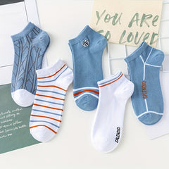 Men's Solid Striped Liner Anklet Socks - Soft & Breathable