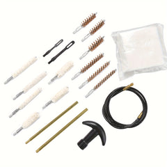 Portable Heavy Duty Cleaning Kit Rod Brass Bristles Brush Set