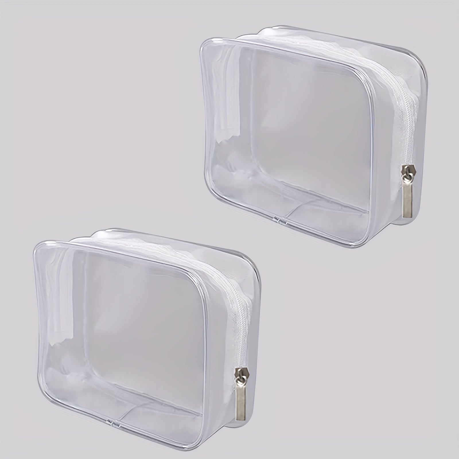 Clear Makeup Bags Set Transparent Cosmetic Bag Travel Toiletry Zipper