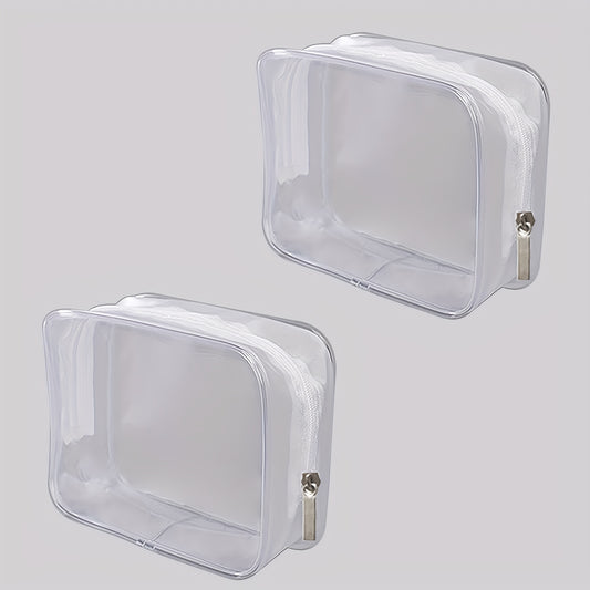Clear Makeup Bags Set Transparent Cosmetic Bag Travel Toiletry Zipper