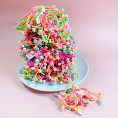 100pcs Sweet Hair Tie Elastic Hair Bands Ponytail Holders for Baby Girls
