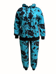 Tie Dye Hoodie & Joggers Set with Pockets